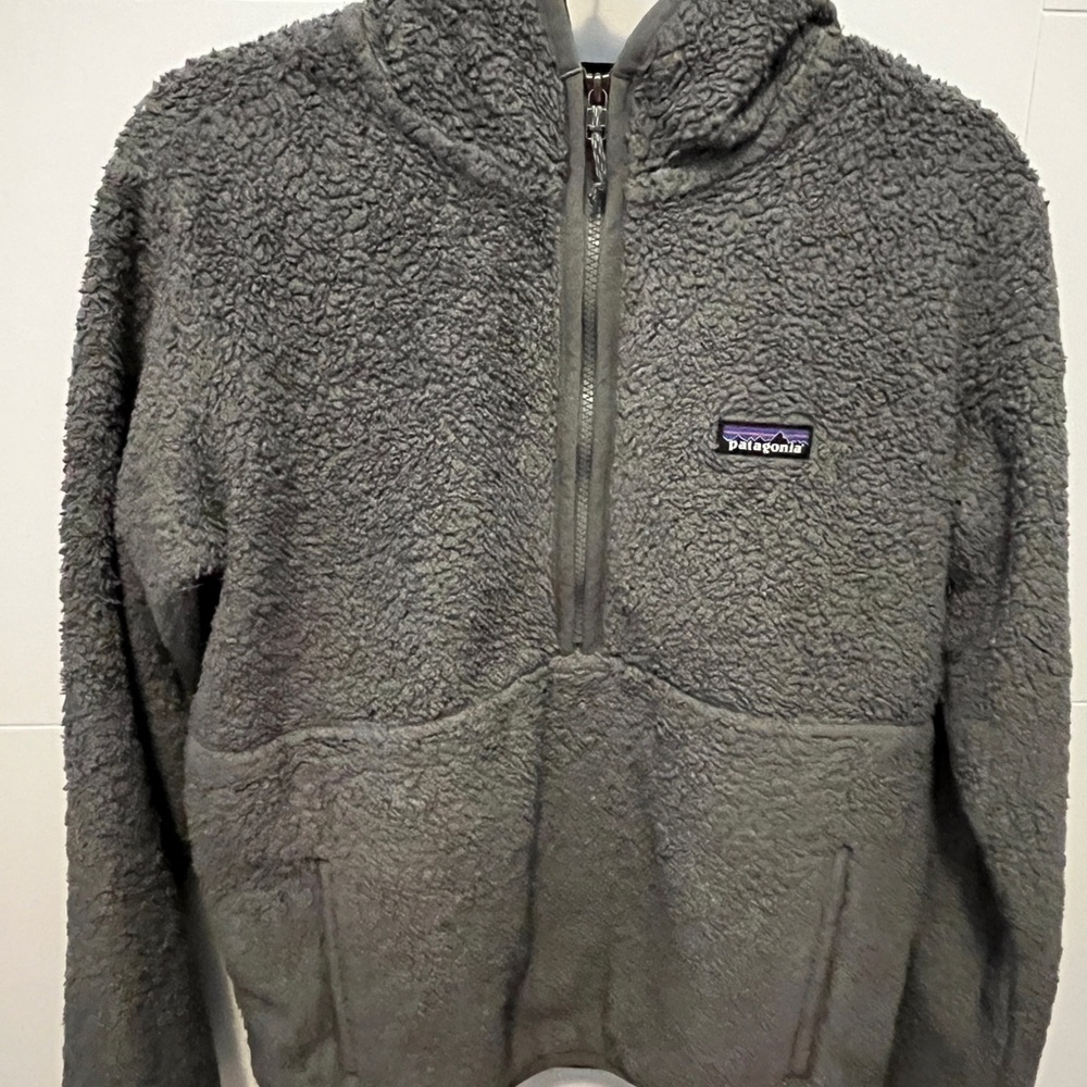 Patagonia Charcoal Gray Sherpa Half-Zip Pullover